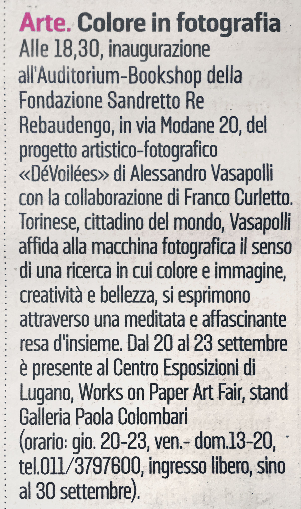 Alessandro_Vasapolli_DeVoilees_La_Stampa_Torino7_06_09_2018